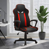 Office & Desk Chairs: Sarantino Fayzo Racing Reclining Office Gaming Chair Black And Red Adjustable Computer Desk Seat With Adjustable Height, Breathable Mesh Back, Padded Armrests