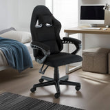 Office & Desk Chairs: Sarantino Antre Kids Study Gaming Chair Black Adjustable Computer Desk Seat Racing Inspired-look With Adjustable Height, Ergonomic Back Support, Padded Armrests