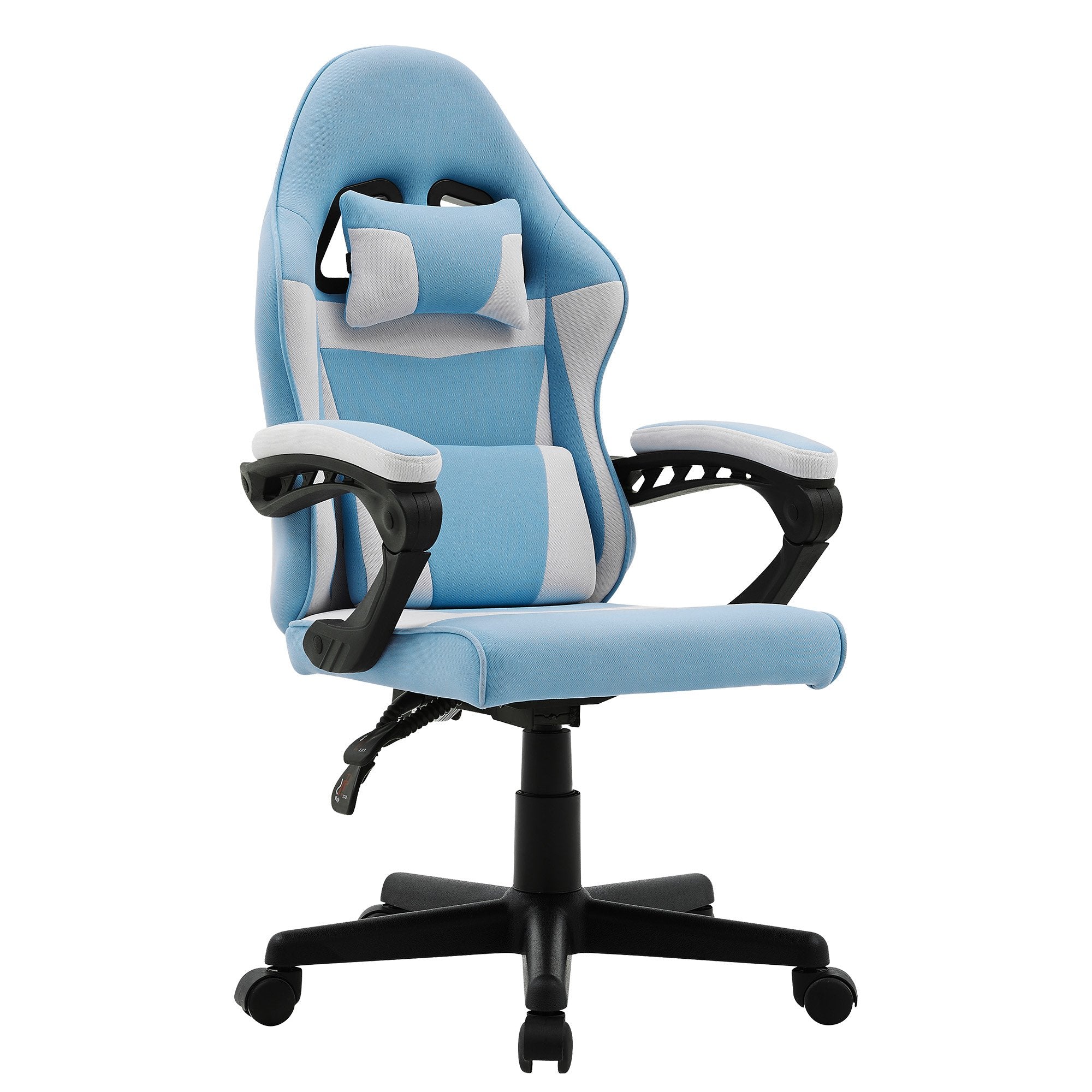 Gaming Chairs: Sarantino Antre Kids Study Gaming Chair in Black and White Office Adjustable Height Chair