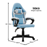Gaming Chairs: Sarantino Antre Kids Study Gaming Chair in Black and White Office Adjustable Height Chair