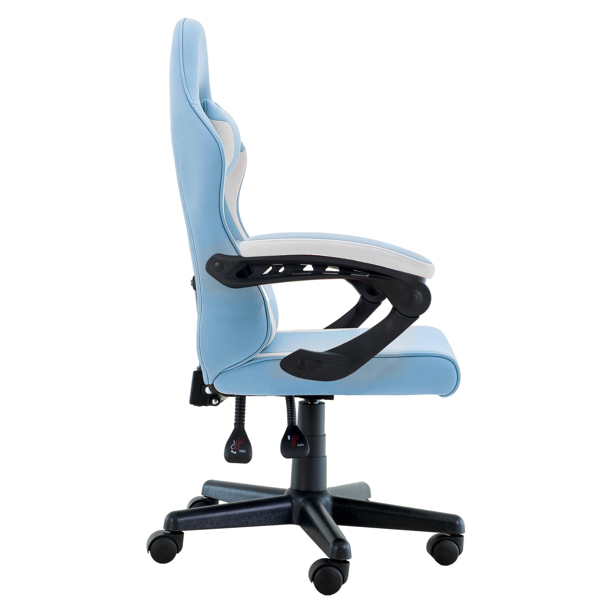 Gaming Chairs: Sarantino Antre Kids Study Gaming Chair in Black and White Office Adjustable Height Chair
