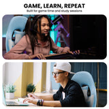 Gaming Chairs: Sarantino Antre Kids Study Gaming Chair in Black and White Office Adjustable Height Chair