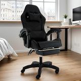 Office & Desk Chairs: Sarantino Cueva Reclining High Back Office Gaming Chair Black Retractable Footrest Computer Seat