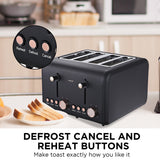 Toasters & Grills: Pronti Toaster, Kettle & Coffee Machine Breakfast Set - Black