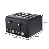 Toasters & Grills: Pronti Toaster, Kettle & Coffee Machine Breakfast Set - Black