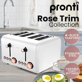 Toasters & Grills: Pronti Toaster, Kettle & Coffee Machine Breakfast Set - White