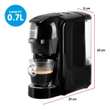 Coffee Machines & Accessories: Pronti HomeMaid 3-in-1 Coffee Machine Multi-Capsule Pods and Ground Coffee Nespresso & Caffitaly Compatible CM-511HM