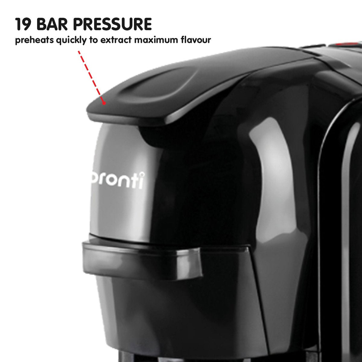Coffee Machines & Accessories: Pronti HomeMaid 3-in-1 Coffee Machine Multi-Capsule Pods and Ground Coffee Nespresso & Caffitaly Compatible CM-511HM