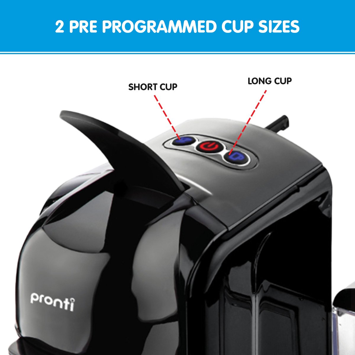 Coffee Machines & Accessories: Pronti HomeMaid 3-in-1 Coffee Machine Multi-Capsule Pods and Ground Coffee Nespresso & Caffitaly Compatible CM-511HM