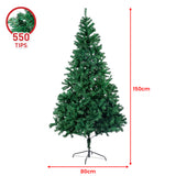 Christmas Wreaths & Garlands: Christabelle Green Christmas Tree 1.5m Xmas Decor Decorations