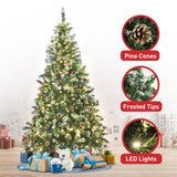 Christmas Trees: Christabelle 1.2m Pre Lit LED Christmas Tree Decor with Pine Cones Xmas Decorations