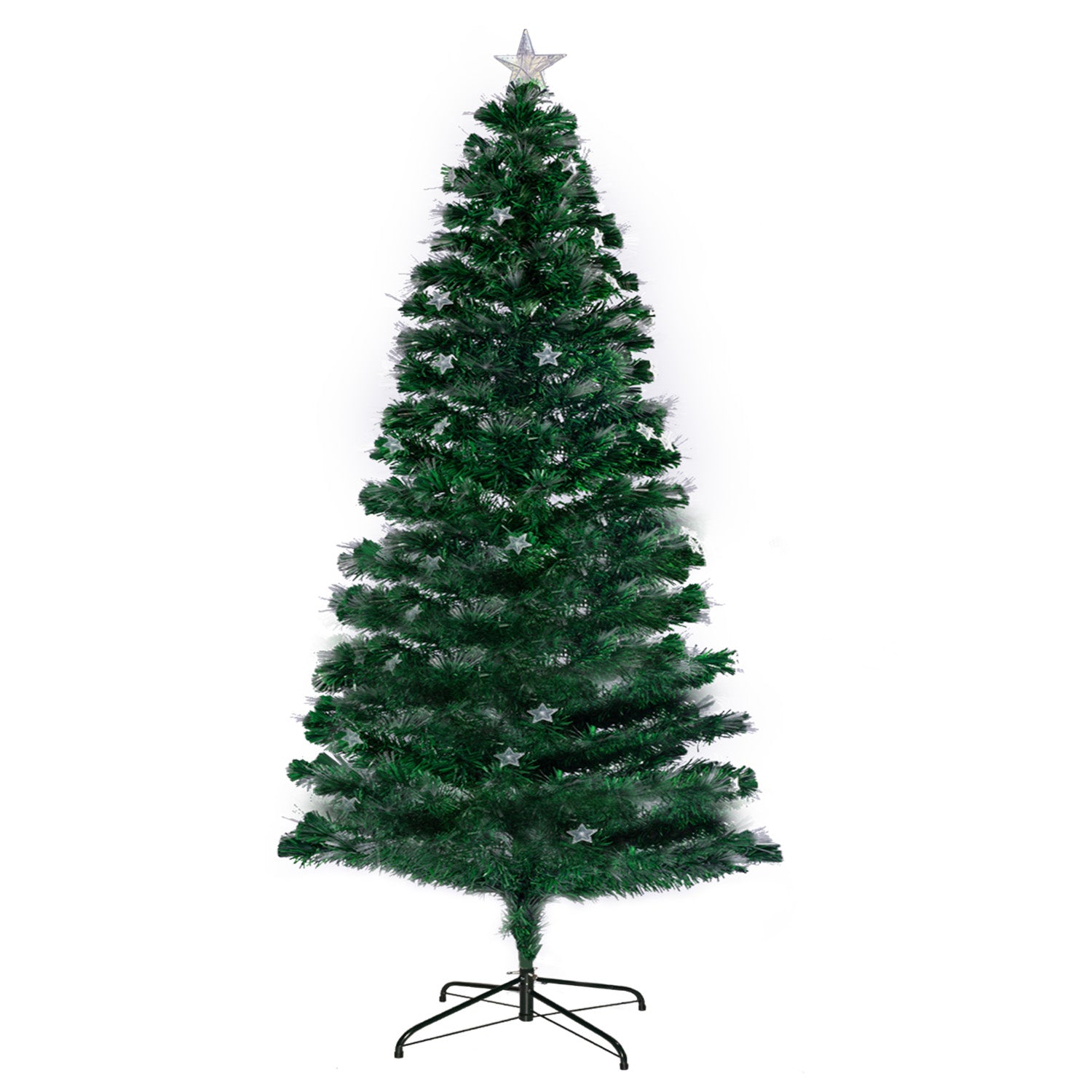 Christmas Trees: Christabelle 1.2m Enchanted Pre Lit Fibre Optic Christmas Tree Stars Xmas Decor