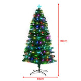 Christmas Trees: Christabelle 1.2m Enchanted Pre Lit Fibre Optic Christmas Tree Stars Xmas Decor