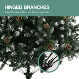 Christmas Trees: Christabelle 1.5m Pre Lit LED Christmas Tree Decor with Pine Cones Xmas Decorations