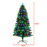 Christmas Trees: Christabelle 1.5m Enchanted Pre Lit Fibre Optic Christmas Tree Stars Xmas Decor