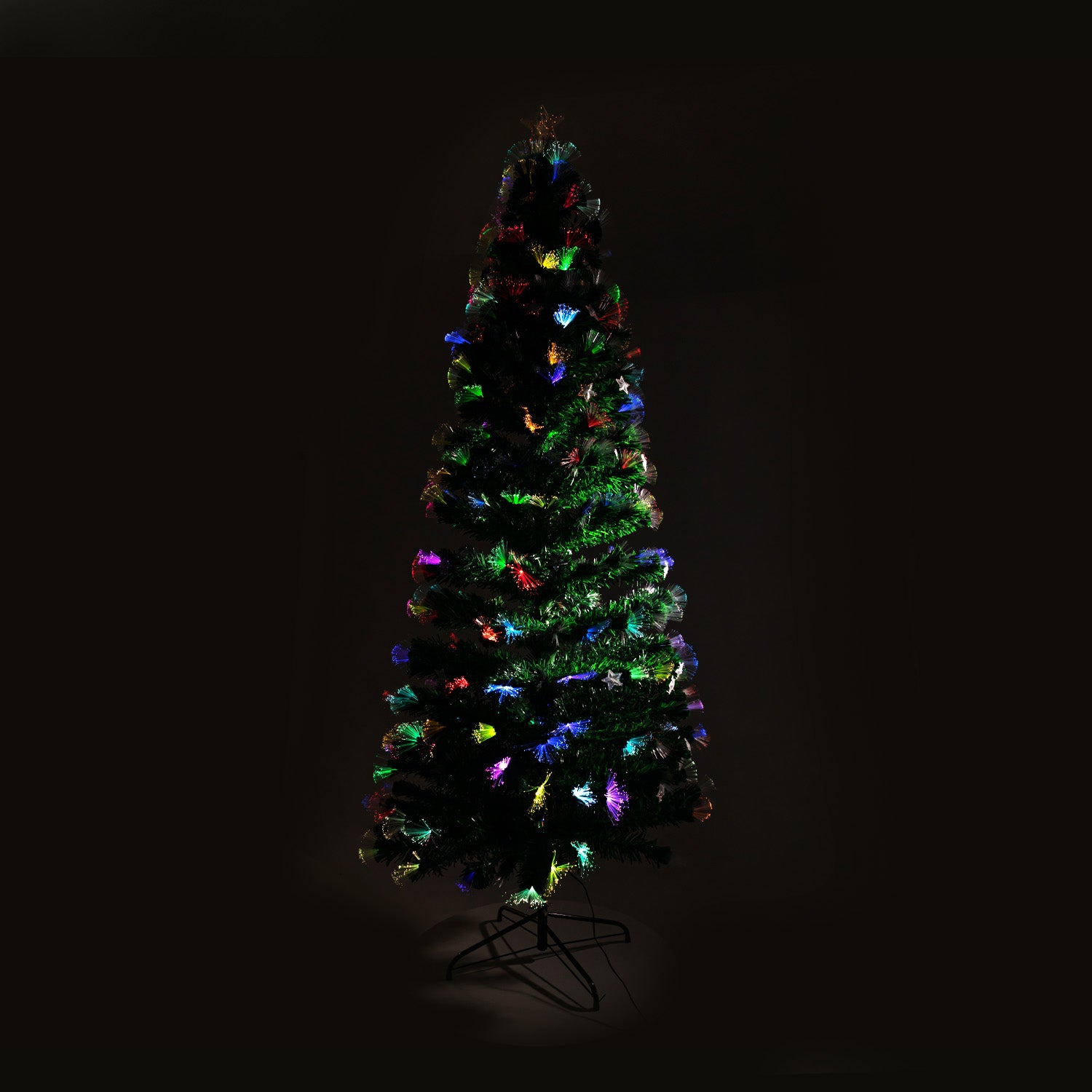Christmas Trees: Christabelle 1.8m Enchanted Pre Lit Fibre Optic Christmas Tree Stars Xmas Decor