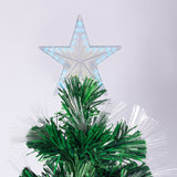 Christmas Trees: Christabelle 1.8m Enchanted Pre Lit Fibre Optic Christmas Tree Stars Xmas Decor