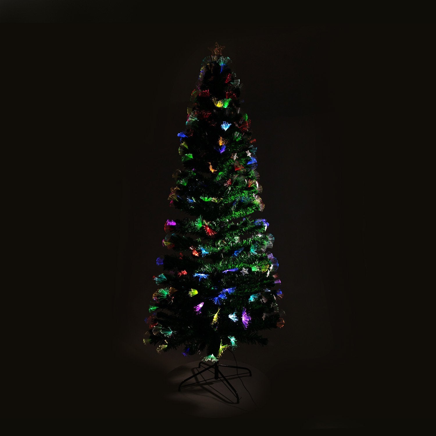Christmas Trees: Christabelle 2.1m Enchanted Pre Lit Fibre Optic Christmas Tree Xmas Decor