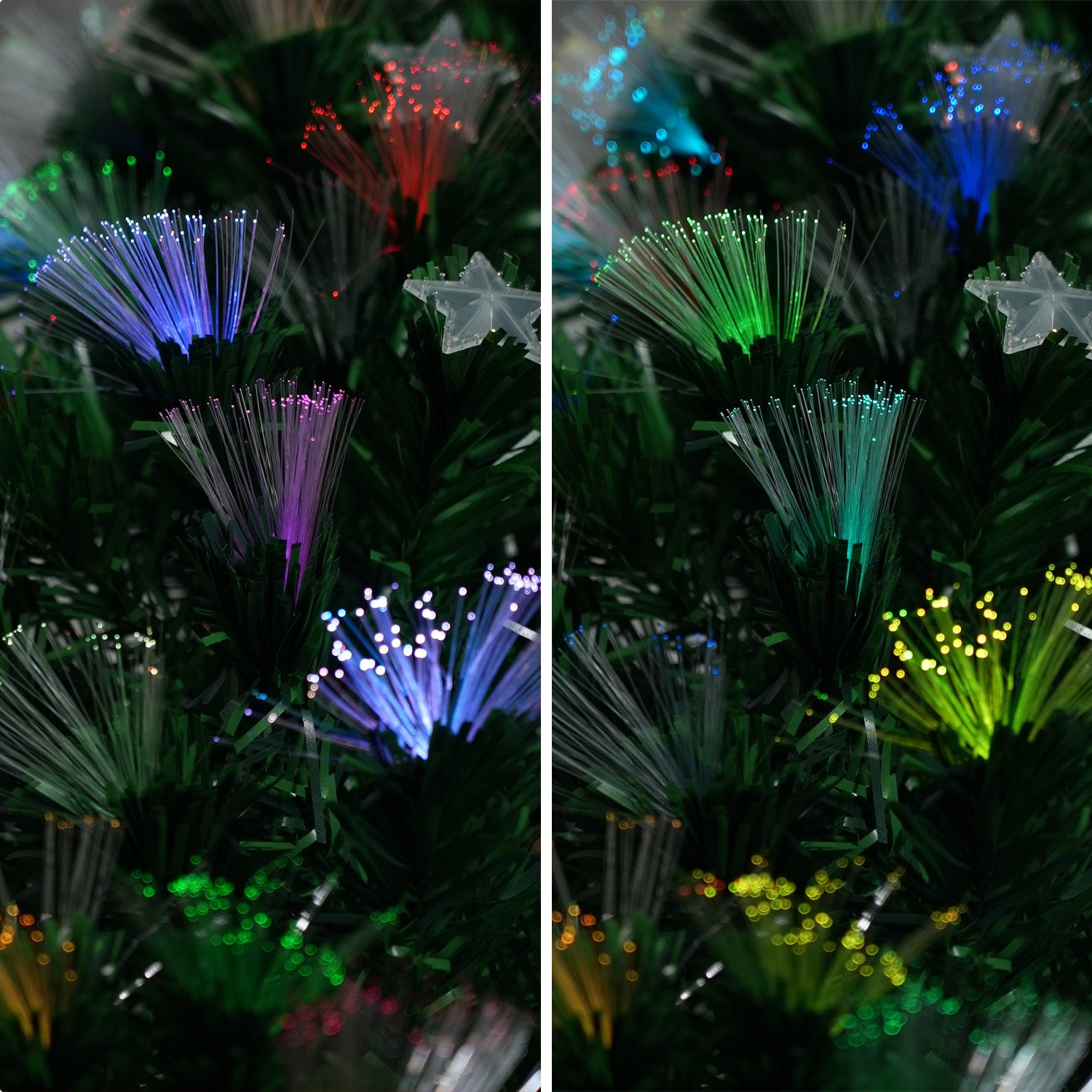 Christmas Trees: Christabelle 2.1m Enchanted Pre Lit Fibre Optic Christmas Tree Xmas Decor