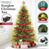 Christmas Trees: Christabelle 1.2m Prelit Everglow Fir Christmas Tree with 150 LED Lights