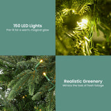Christmas Trees: Christabelle 1.2m Prelit Everglow Fir Christmas Tree with 150 LED Lights