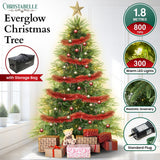 Christmas Trees: Christabelle 1.8m Prelit Everglow Fir Christmas Tree With 300 Led Lights