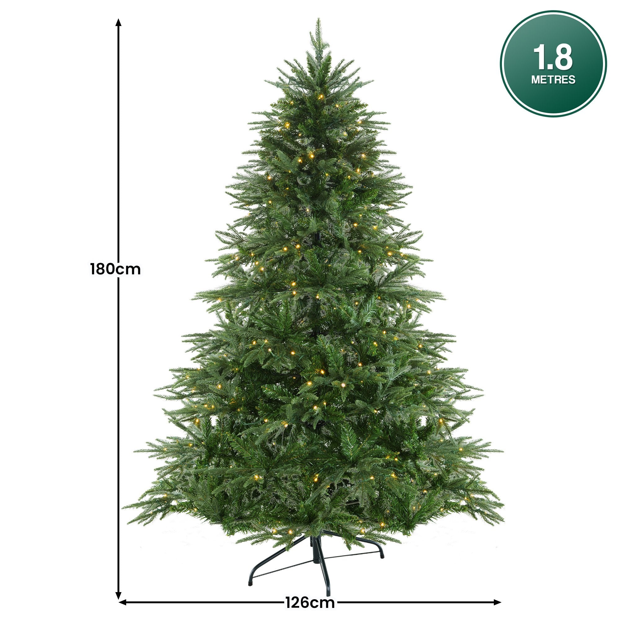 Christmas Trees: Christabelle 1.8m Prelit Everglow Fir Christmas Tree With 300 Led Lights