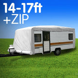 Caravan Accessories: Wallaroo Caravan Cover With Side Zip Campervan 14-17 ft