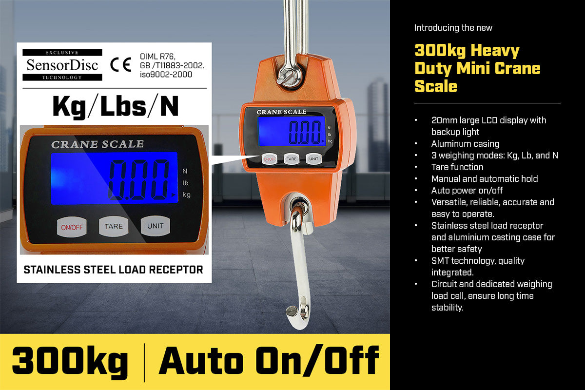 Measuring Tools & Sensors: Kartrite Crane Scales Hanging 300Kg Industrial Electronic