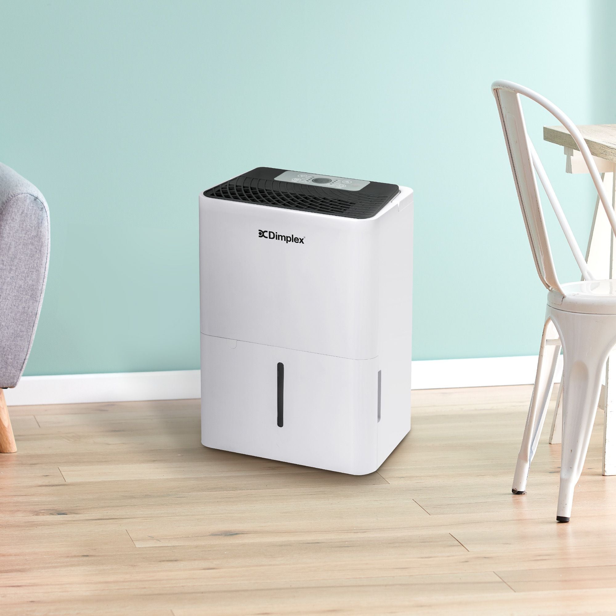 Dimplex Portable 12L Dehumidifier with Air Purifier in Black and White