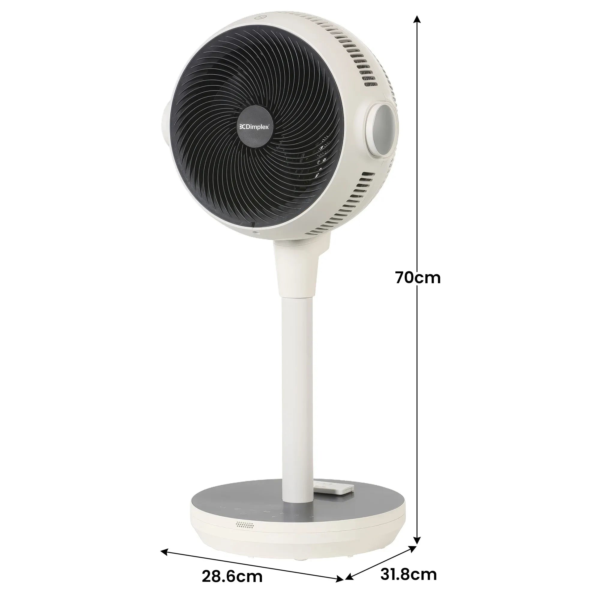Dimplex Heat and Cool Air Circulator Pedestal Fan with LED Display and Timer