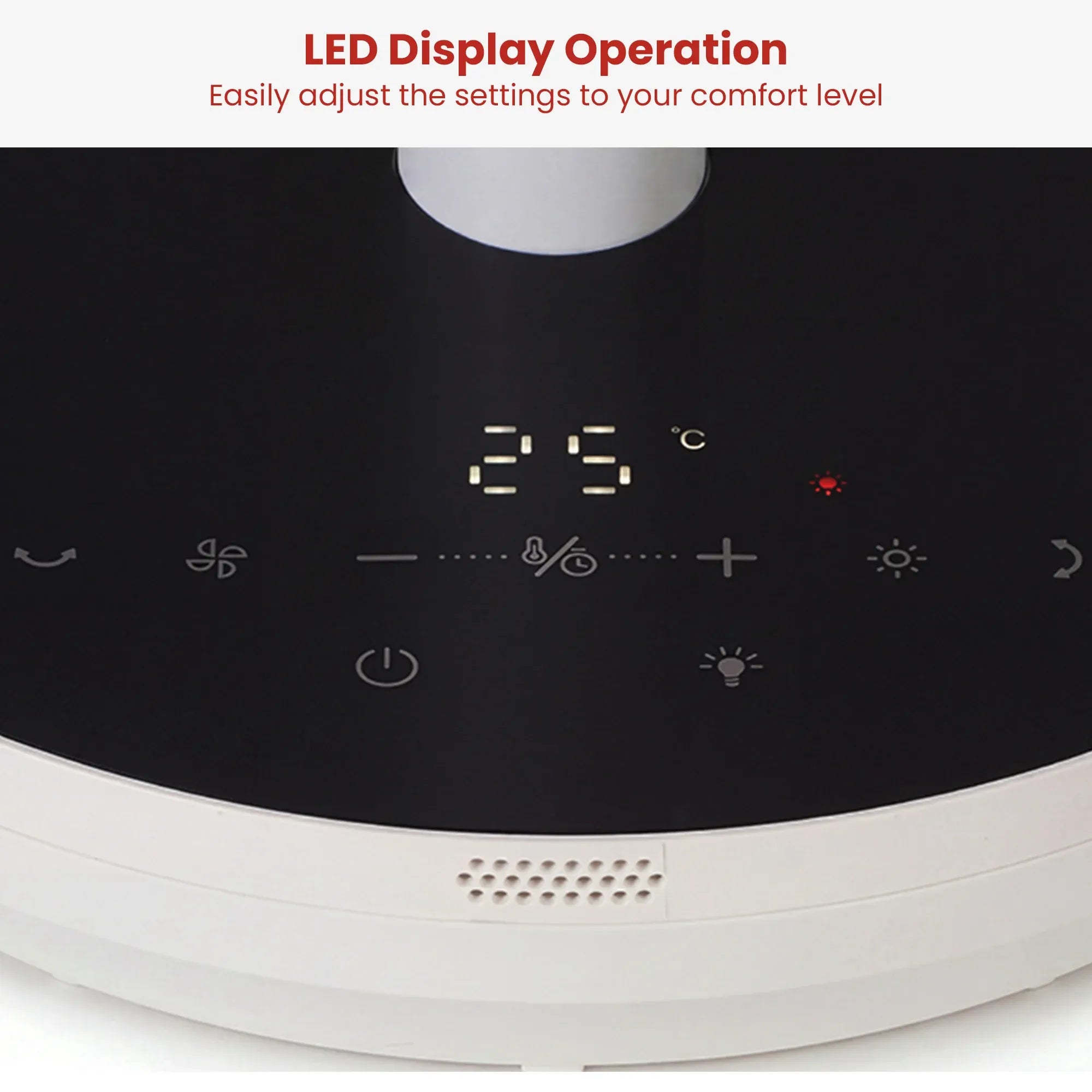 Dimplex Heat and Cool Air Circulator Pedestal Fan with LED Display and Timer