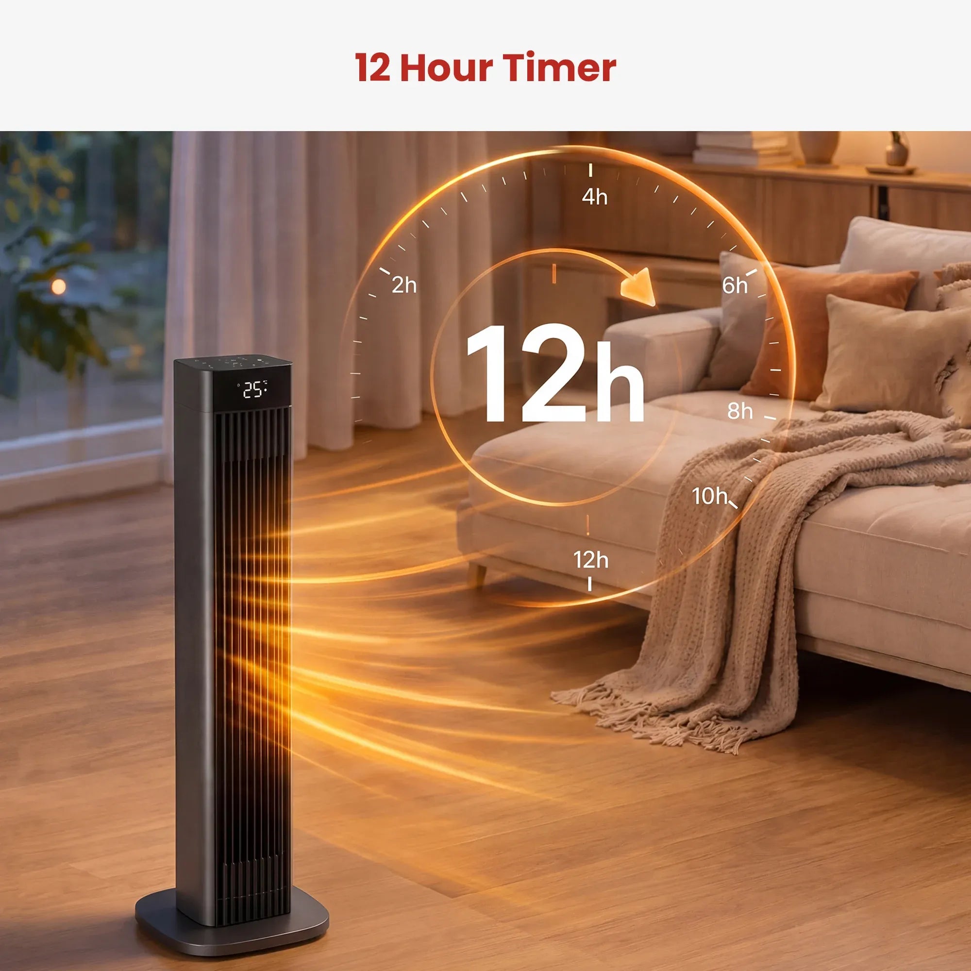 Dimplex 2.2kW DC Digital Ceramic Oscillating Electric Heater with Timer