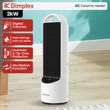 Electric Heaters: Dimplex 2kW Personal DC Digital Ceramic Heater in Black and White