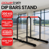 Gym Equipment & Accessories: Powertrain Dip Bars Pair Load Capacity 200kg Separated Type Push-up Bars