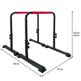 Gym Equipment & Accessories: Powertrain Height-Adjustable Dip Bars Pair Load Capacity 200kg Separated Type