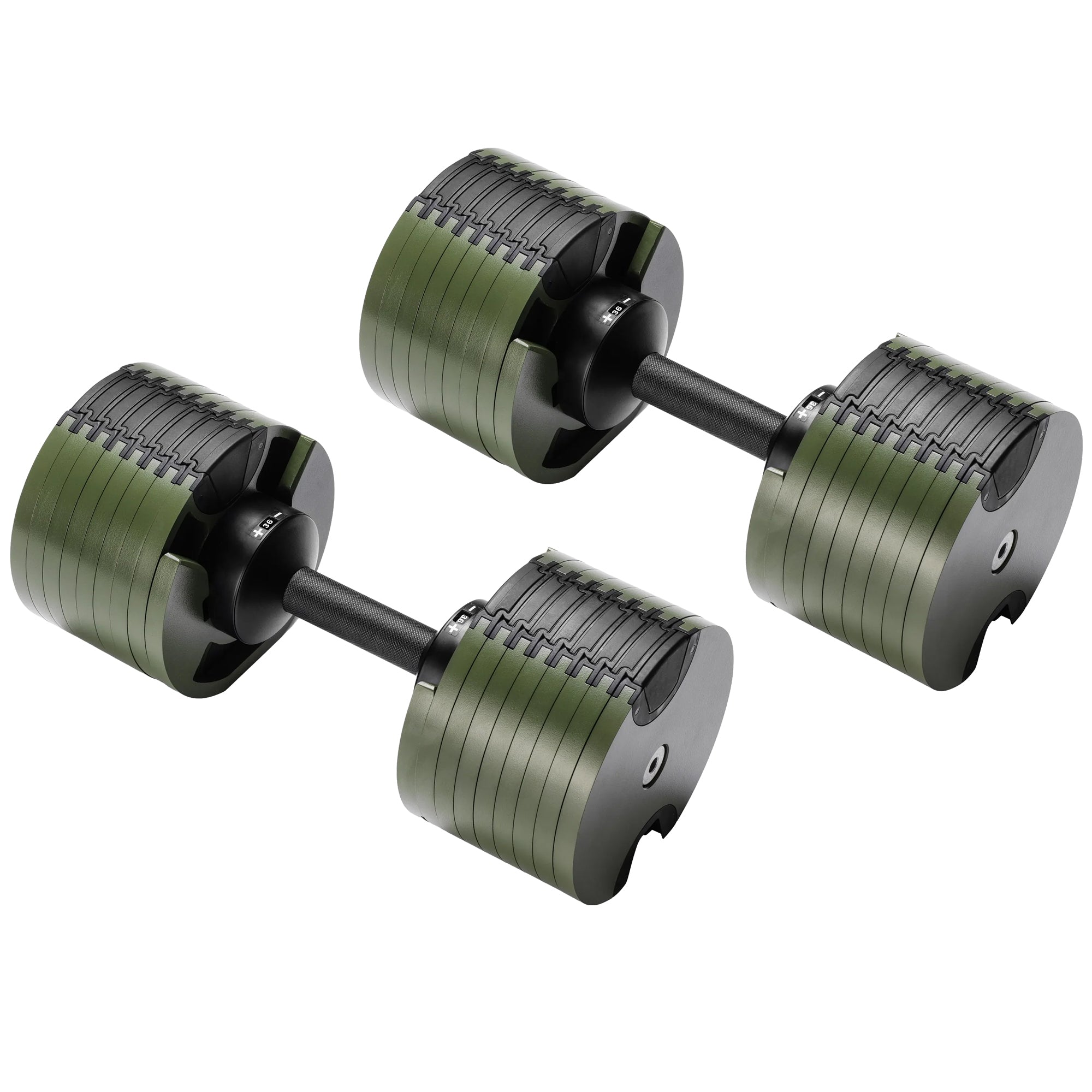 Powertrain Eon Dial-Up 72KG Adjustable Dumbbells Pair - Green