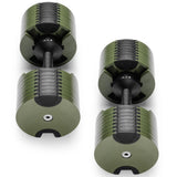 Powertrain Eon Dial-Up 72KG Adjustable Dumbbells Pair with Stand  - Green