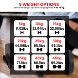 Powertrain Eon 90kg Adjustable Dumbbells Home Gym 9 Strength Training Safety Lock System Building & Fitness Workouts