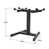 Powertrain Eon 2 X 45kg Adjustable Dumbbells W/ Stand Heavy-duty Storage Rack Home Gym 9 Strength Training Equipment