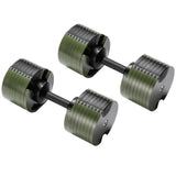 Powertrain Eon Dial-Up 90KG Adjustable Dumbbells Pair - Green