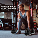 Free Weights: Powertrain 48kg Adjustable Dumbbells 15-in-1 Home Gym Weights  Red