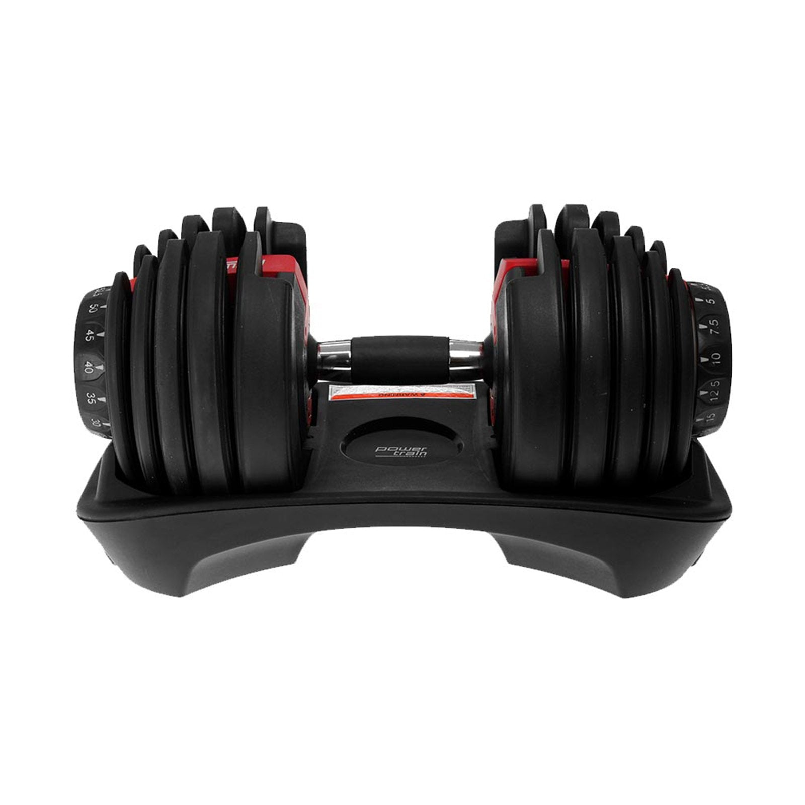 Free Weights: Powertrain 48kg Adjustable Dumbbells 15-in-1 Home Gym Weights  Red