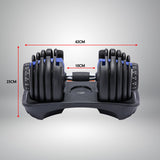 Free Weights: Powertrain 48KG Adjustable Dumbbell Set With Stand Blue