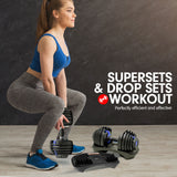 Free Weights: Powertrain 48KG Adjustable Dumbbell Set With Stand Blue