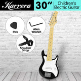 Guitars: Karrera Electric Childrens Guitar Kids - Black