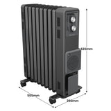 Dimplex Oil Free 2.4kW Column Heater w/ Thermostat and Turbo Fan in Black