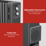 Dimplex Oil Free 2.4kW Column Heater w/ Thermostat and Turbo Fan in Black
