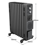 Dimplex Oil Free 2.4kW Column Heater w/ Turbo Fan and Timer in Black