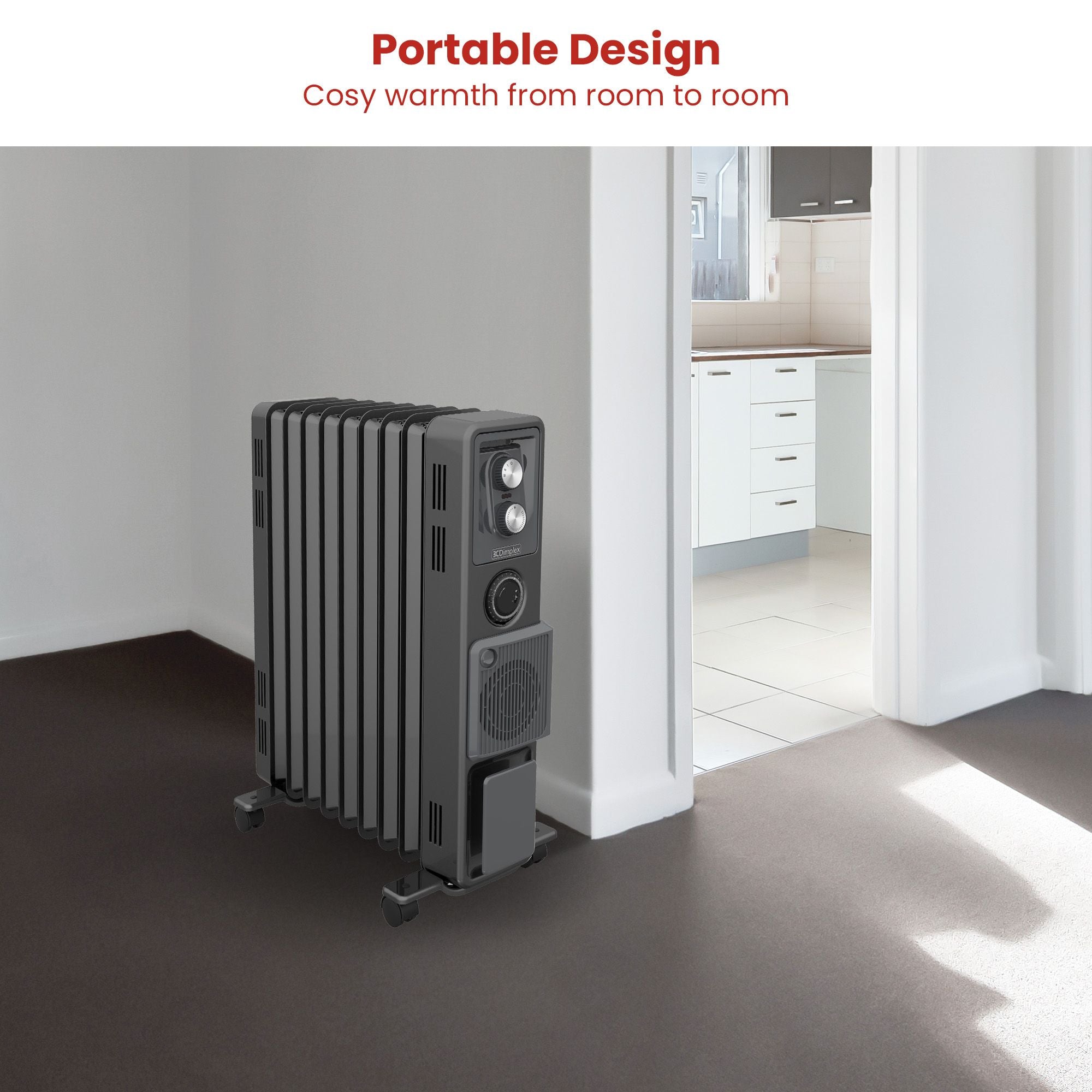 Dimplex Oil Free 2.4kW Column Heater w/ Turbo Fan and Timer in Black